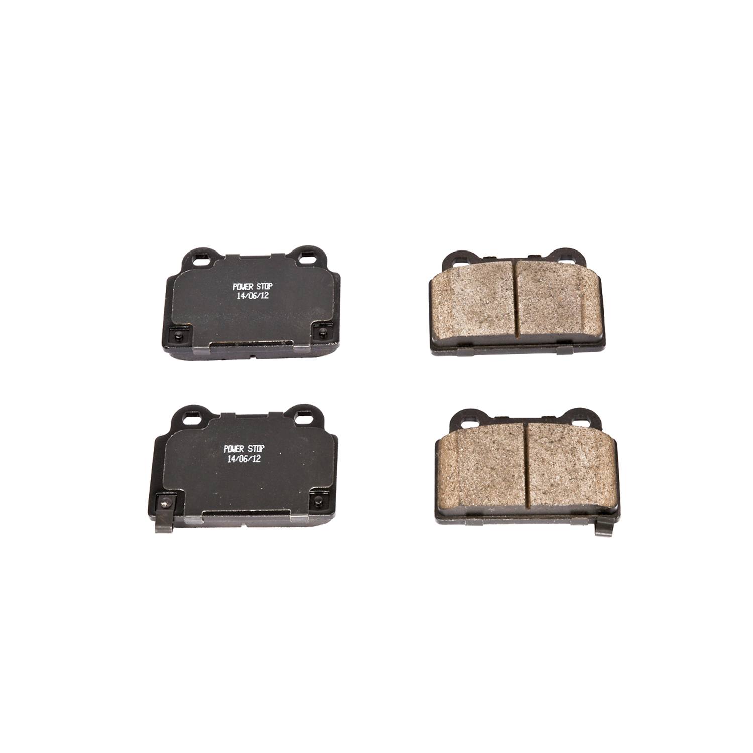 Power Stop 16-1368 Z16 Evolution Ceramic Clean Ride Scorched Brake Pads (Rear) for 2008-2009 Mitsubishi Lancer Evolution Gsr, Evolution Mr product image