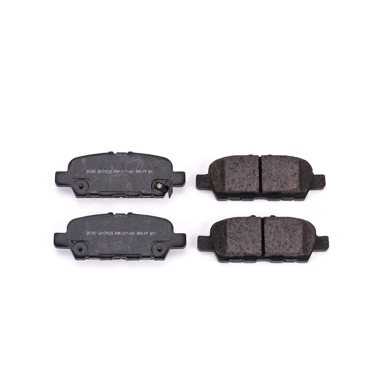 Power Stop 16-1393 Z16 Evolution Ceramic Clean Ride Scorched Brake Pads (Rear) for 2011-2012 Infiniti EX35 Base, Journey product image