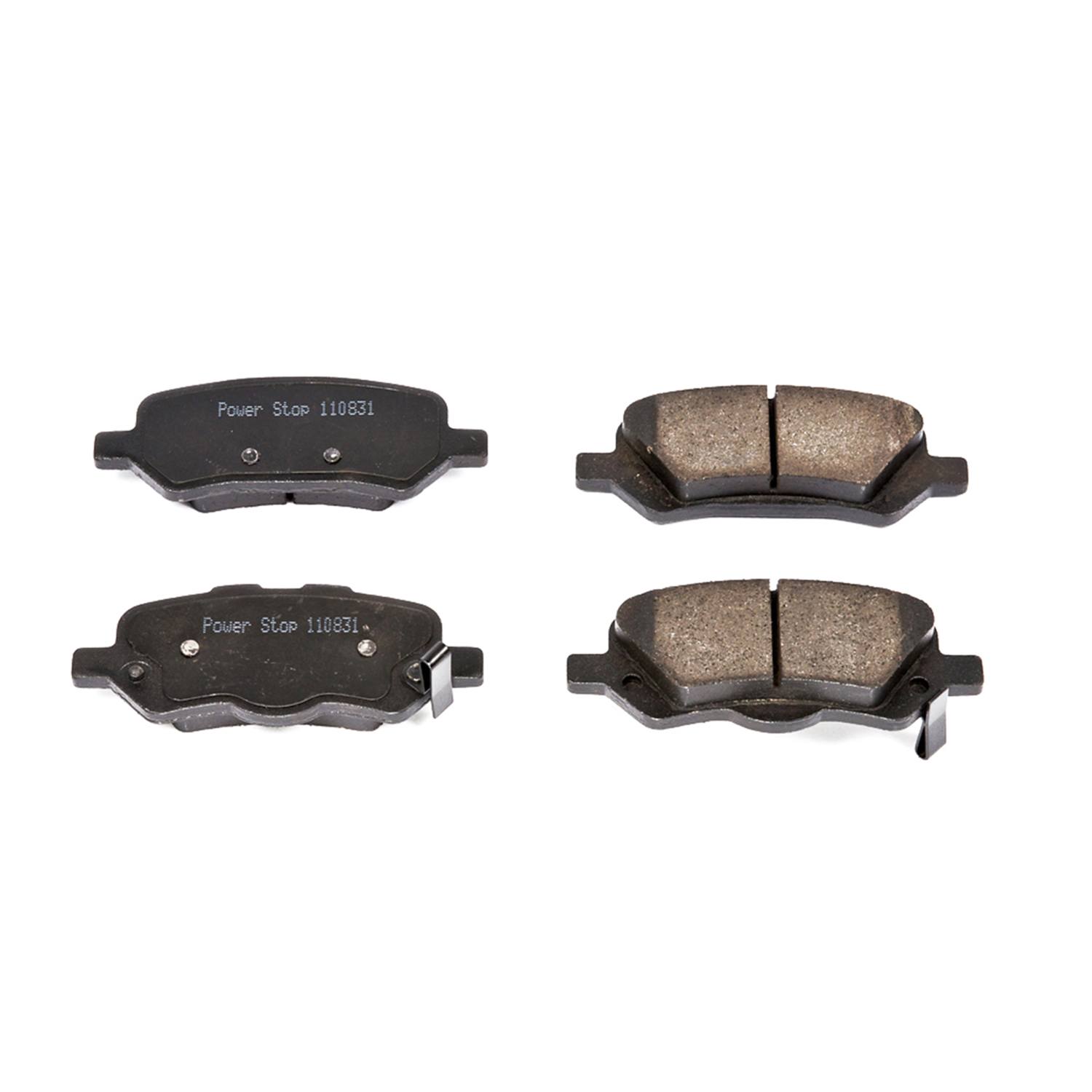 Power Stop 16-1402 Z16 Evolution Ceramic Clean Ride Scorched Brake Pads (Rear) for 2009-2011 Toyota Venza Base product image