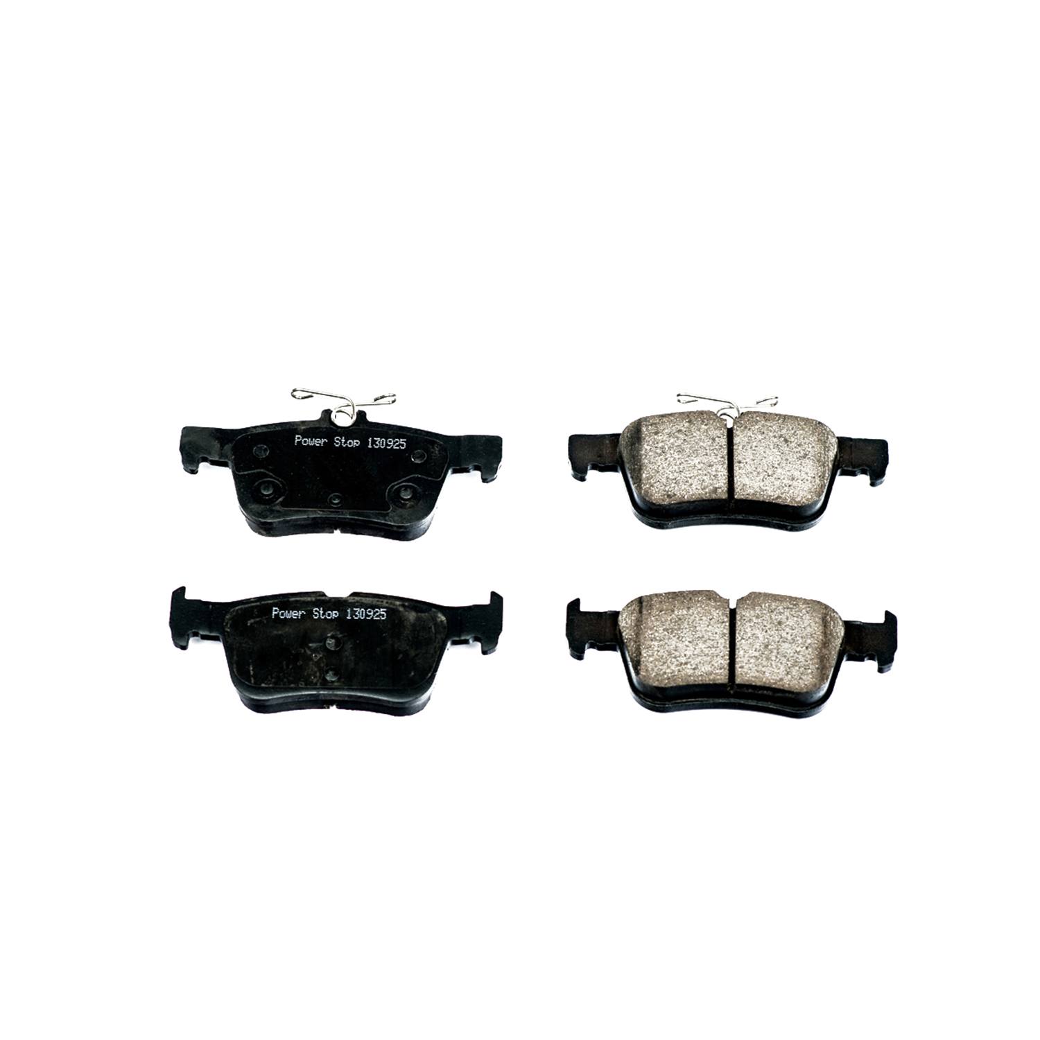 Power Stop 16-1665 Z16 Evolution Ceramic Clean Ride Scorched Brake Pads (Rear) for 2013 Ford Fusion Energi SE, Energi Titanium, S, SE, SE Hybrid, Titanium, Titanium Hybrid product image