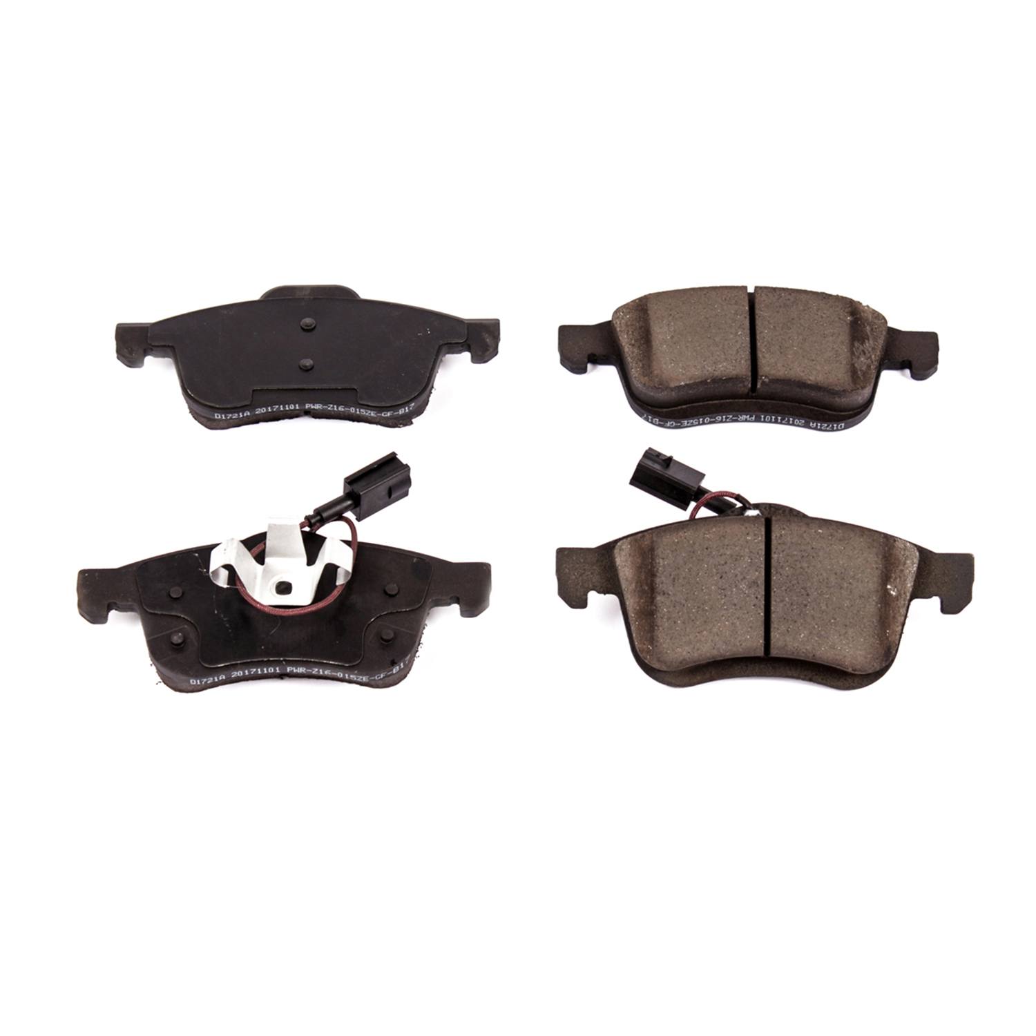 Power Stop 16-1721A Z16 Evolution Ceramic Clean Ride Scorched Front Brake Pads for 2015-2021 Dodge Ram Promaster City Base, SLT, Tradesman, Tradesman SLT product image