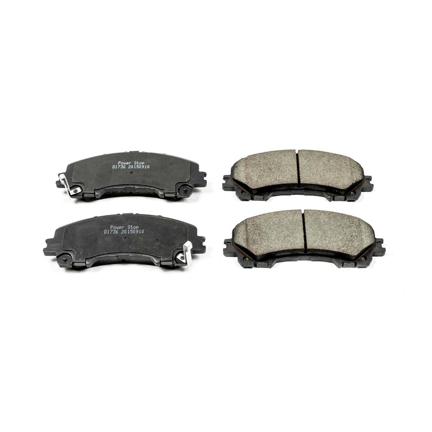 Power Stop 16-1736 Z16 Evolution Ceramic Clean Ride Scorched Brake Pads (Front) for 2014-2016 Infiniti Q50 Base, Hybrid Premium, Premium product image