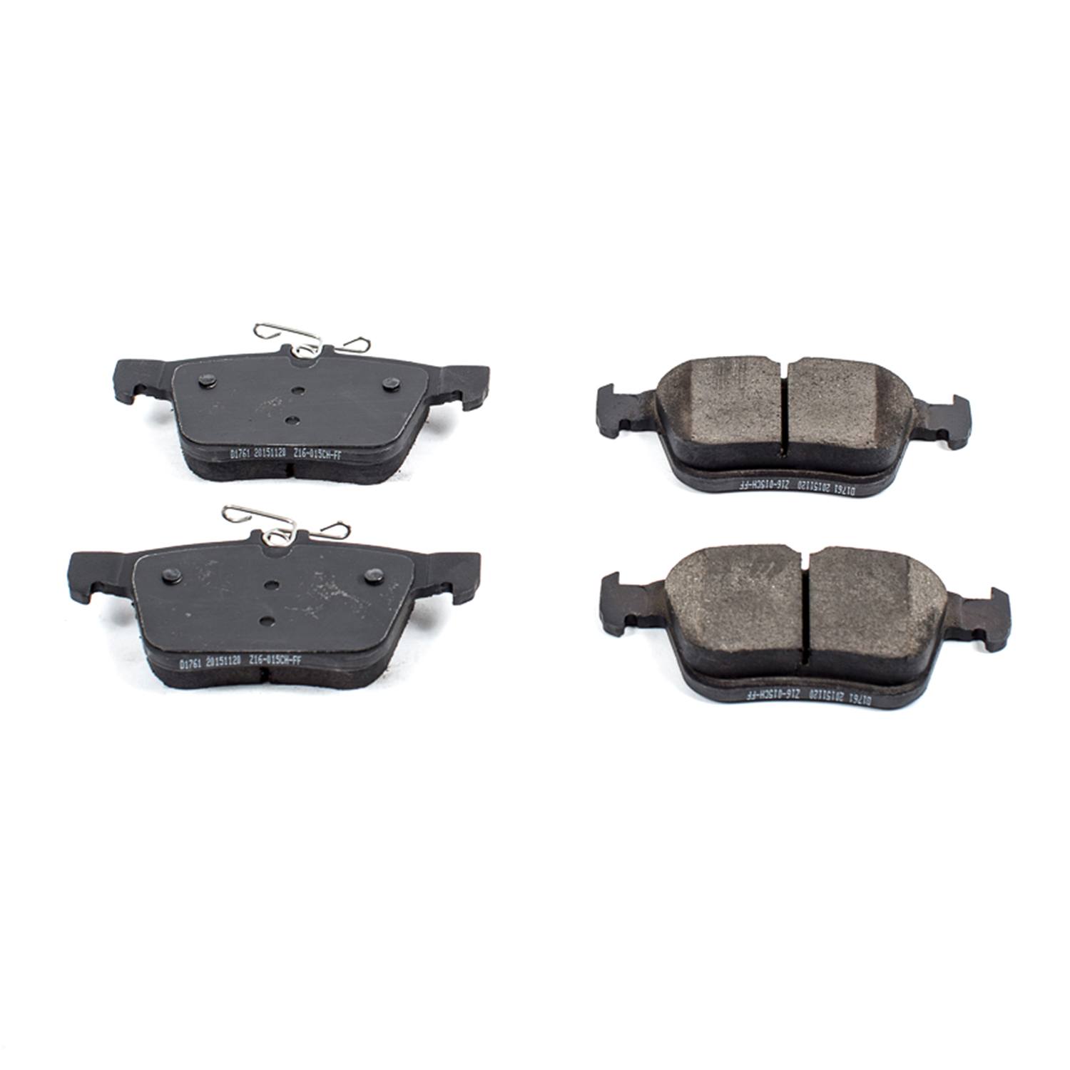 Power Stop 16-1761 Z16 Evolution Ceramic Clean Ride Scorched Brake Pads (Rear) for 2015-2016 Audi A3 Premium, Premium Plus, Prestige, TDI Premium, TDI Premium Plus, TDI Prestige product image
