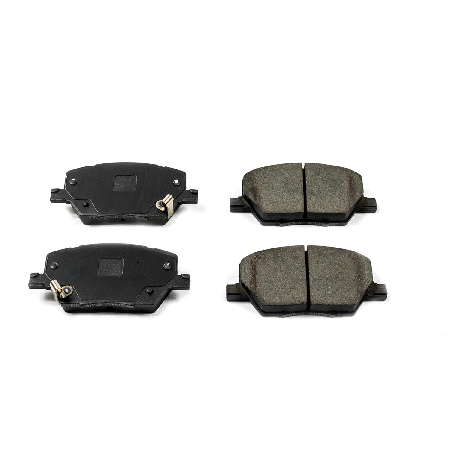Power Stop 16-1811 Z16 Evolution Ceramic Clean Ride Scorched Brake Pads (Front) for 2016 Fiat 500X Easy, Lounge, Pop, Trekking, Trekking Plus product image