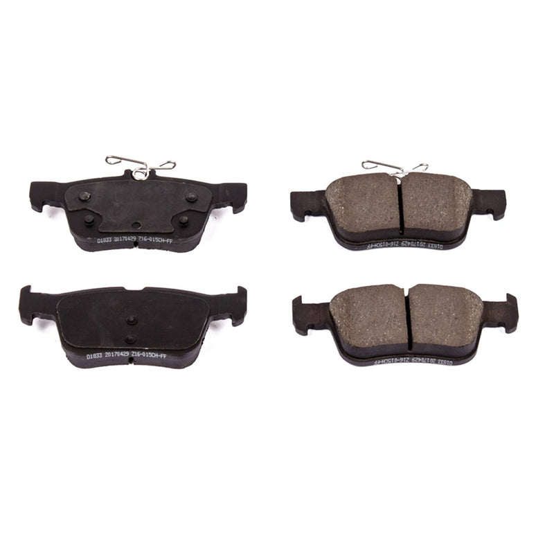 Power Stop 16-1833 Z16 Evolution Ceramic Clean Ride Scorched Brake Pads (Rear) for 2015-2018 Ford Edge SE, SEL, Sport, Titanium product image