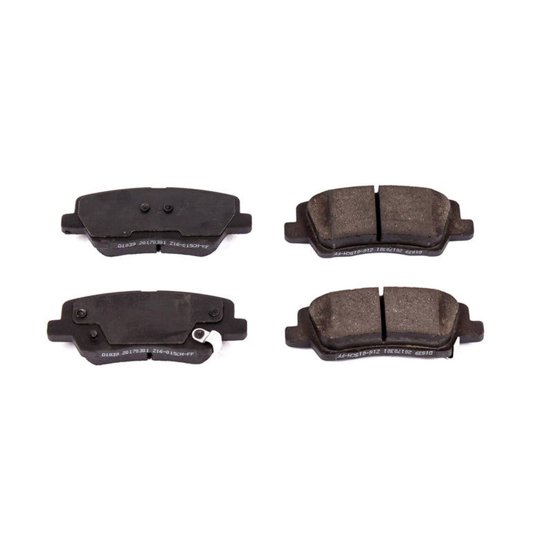 Power Stop 16-1839 Z16 Evolution Ceramic Clean Ride Scorched Rear Brake Pads for 2016 Cadillac Ats Base, Luxury, Performance, Premium product image