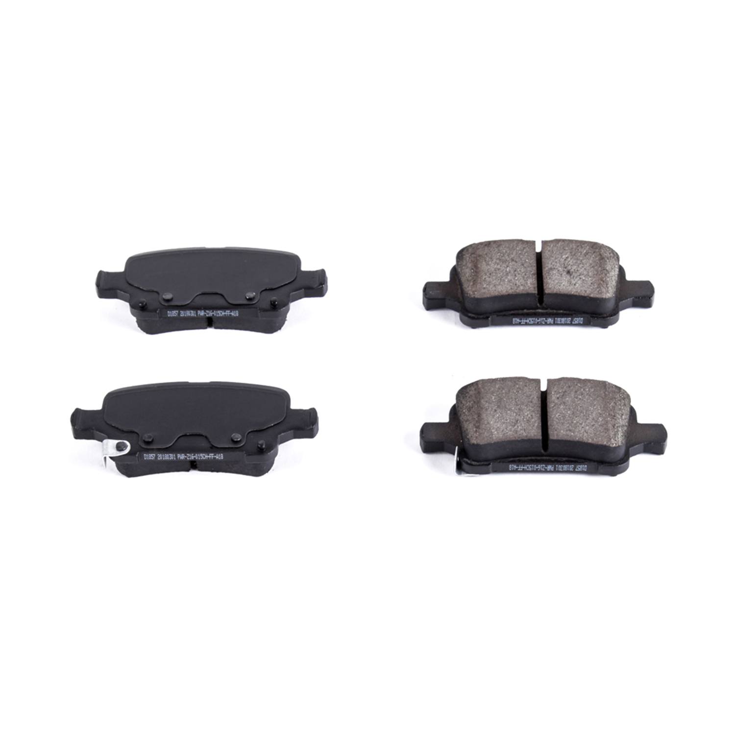 Power Stop 16-1857 Z16 Evolution Ceramic Clean Ride Scorched Rear Brake Pads for 2017 Buick Lacrosse Base, Essence, Preferred, Premium product image