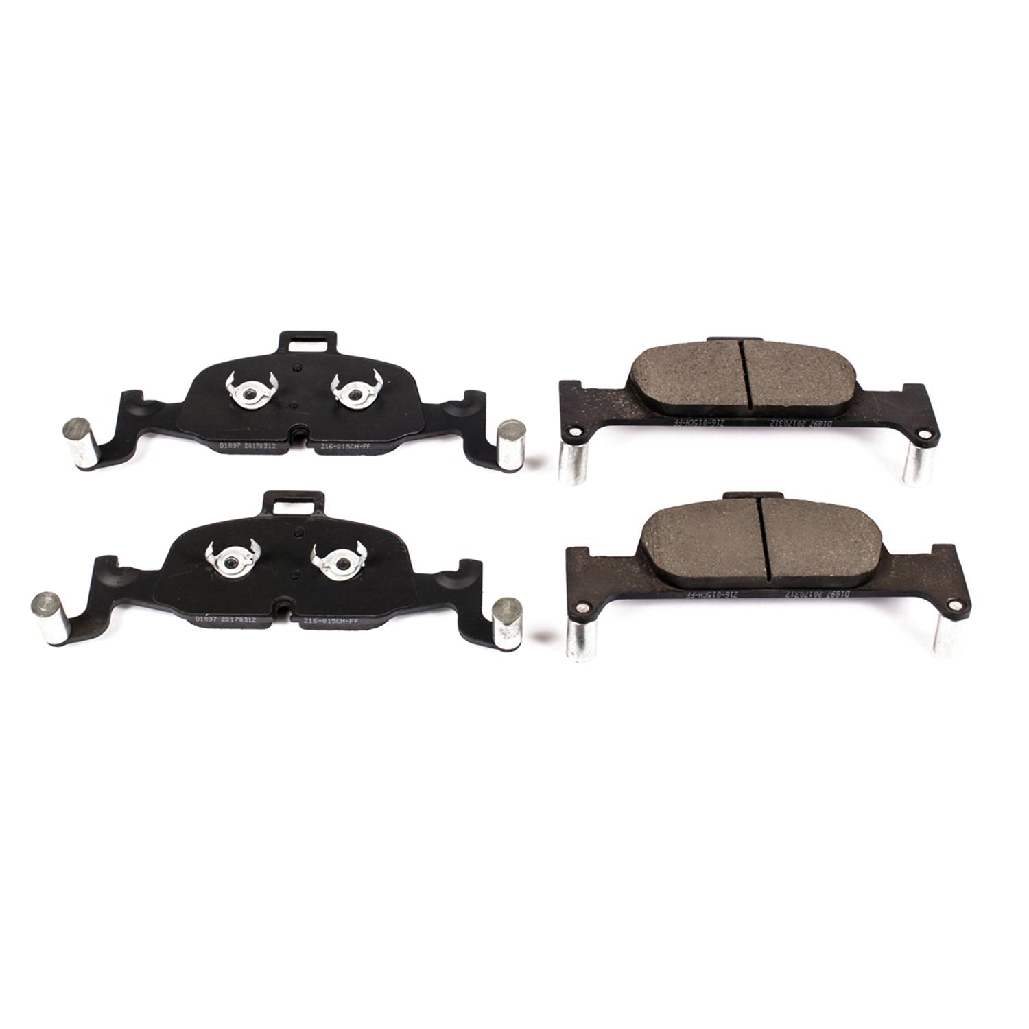 Power Stop 16-1897 Z16 Evolution Ceramic Clean Ride Scorched Front Brake Pads for 2017-2018 Audi A4 Premium, Premium Plus, Prestige product image