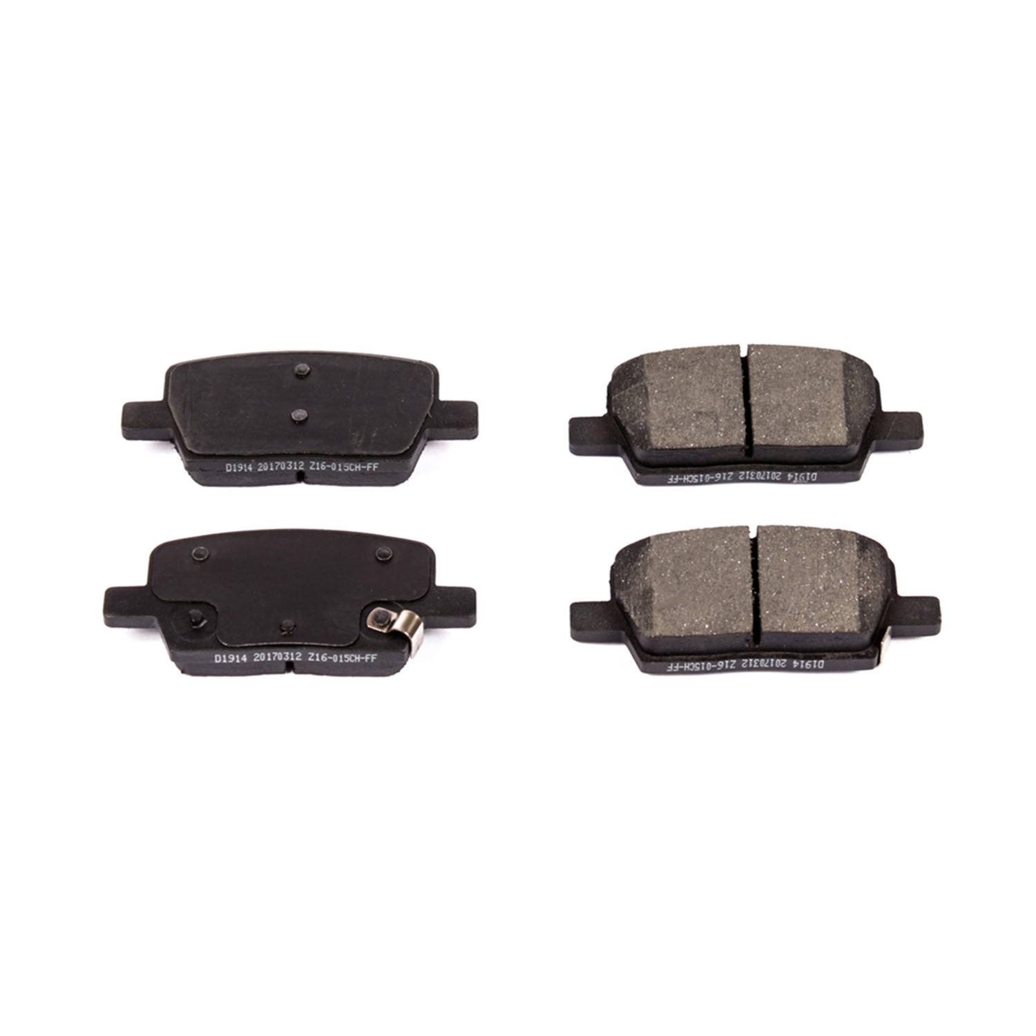 Power Stop 16-1914 Z16 Evolution Ceramic Clean Ride Scorched Rear Brake Pads for 2018 Buick Enclave Avenir, Base, Essence, Premium product image