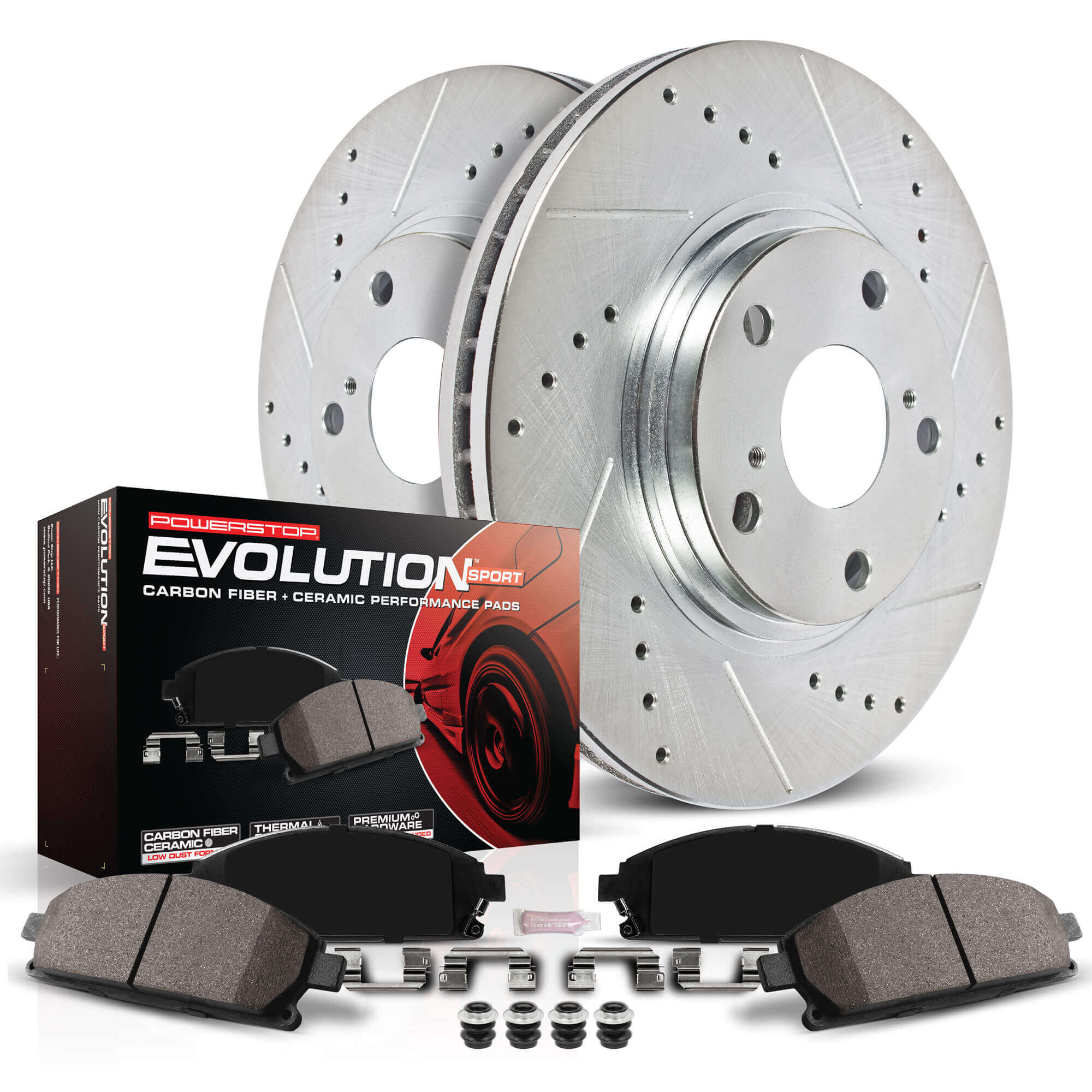 Power Stop K3104 Z23 Evolution Sport Front Brake Kit for 1995-1997 Audi A6 - product image