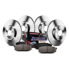 Power Stop KOE9315 Front And Rear Z16 Evolution Pad And Autospecialty 1-Click OE Replacement Rotor Kit for 2020-2025 Nissan Sentra Rear Disc product image