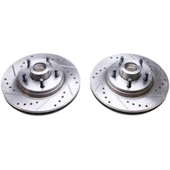 Power Stop AR8118XPR Evolution Performance 1-Piece Drilled And Slotted Front Brake Rotors for 1984-1986 Ford Mustang Svo product image