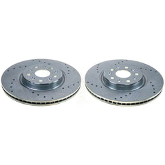Power Stop AR82203XPR Evolution Performance Vented 1-Piece Drilled And Slotted Rear Brake Rotor for 2020-2022 Chevrolet Corvette Stingray product image