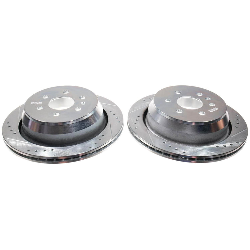 Power Stop AR82208XPR - Evolution Performance Vented 1-Piece Drilled And Slotted Rear Brake Rotors vehicle fitment brake part
