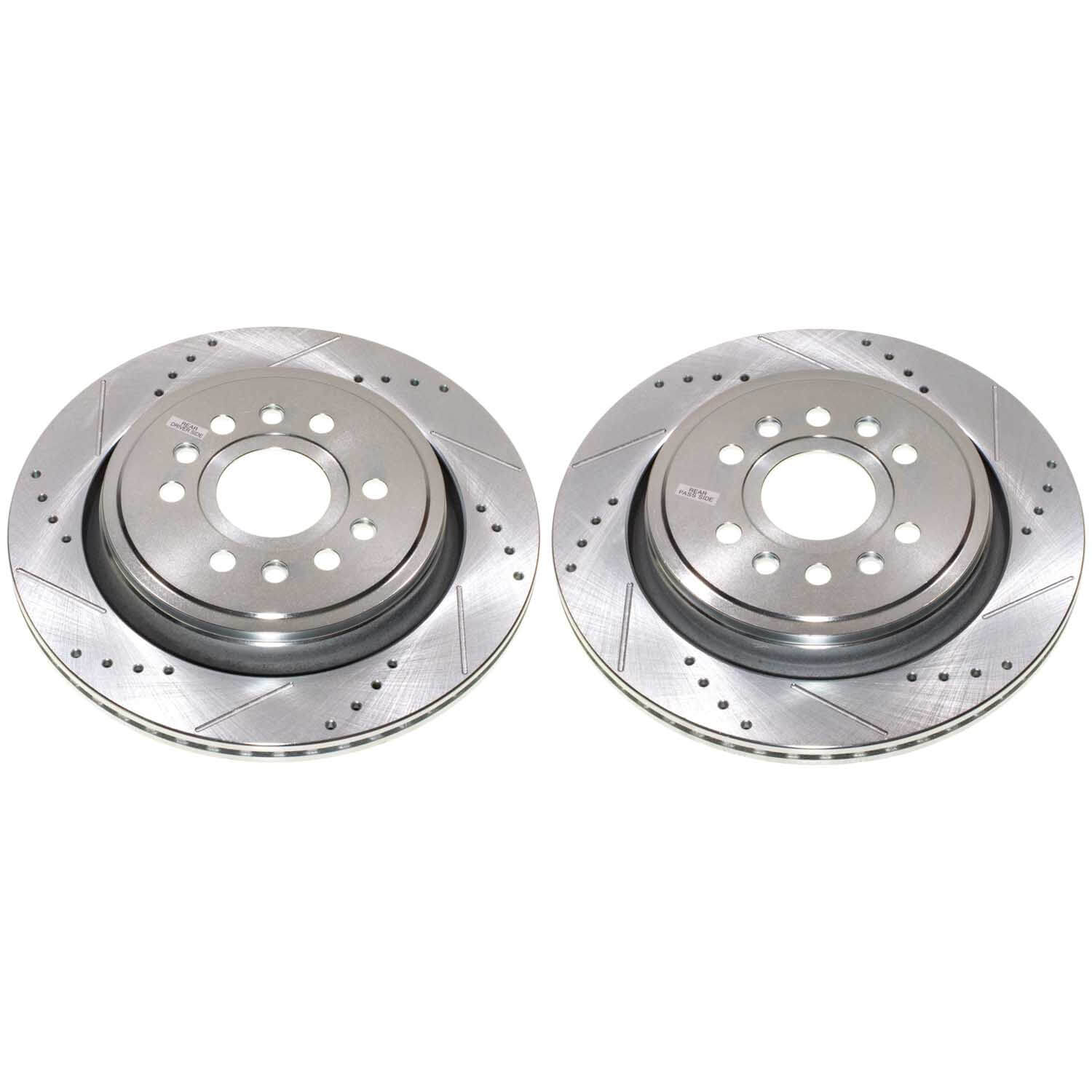 Power Stop AR83108XPR - Evolution Performance Vented 1-Piece Drilled And Slotted Rear Brake Rotors vehicle fitment brake part