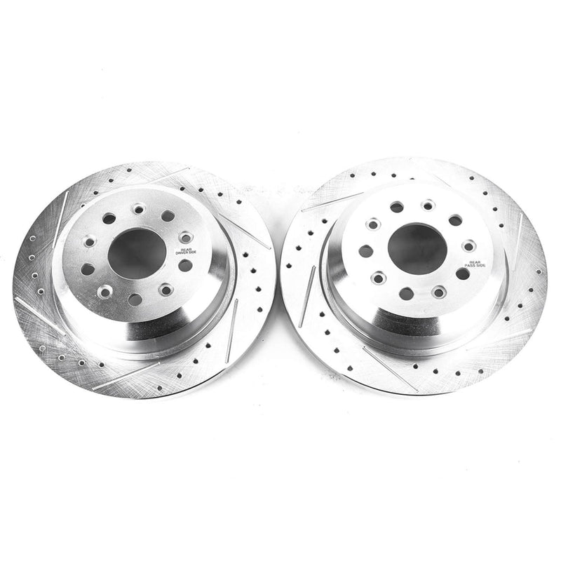 Power Stop AR8388XPR - Evolution Performance 1-Piece Drilled And Slotted Rear Brake Rotors vehicle fitment brake part