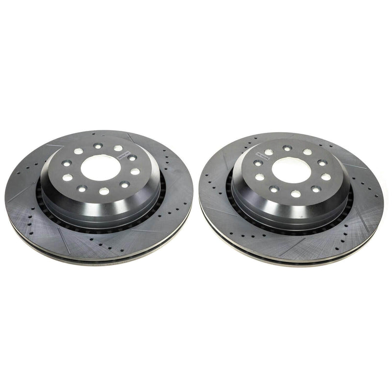 Power Stop AR8396XPR Evolution Performance Vented 1-Piece Drilled And Slotted Rear Brake Rotor for 2020 Jeep Gladiator Altitude, Launch Edition, Mojave, Overland, Rubicon, Sport, Sport S product image