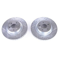Power Stop AR84000XPR Evolution Performance 1-Piece Drilled And Slotted Front Brake Rotors for 2012-2013 Tesla Model S Base product image