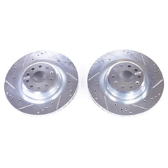 Power Stop AR84001XPR Evolution Performance 1-Piece Drilled And Slotted Rear Brake Rotors for 2012-2013 Tesla Model S Base product image