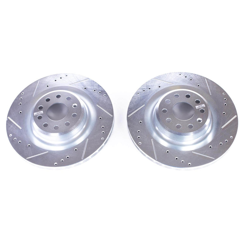 Power Stop AR84001XPR Evolution Performance 1-Piece Drilled And Slotted Rear Brake Rotors for 2012-2013 Tesla Model S Base product image