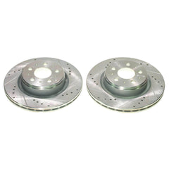 Power Stop AR84006XPR Evolution Vented Drilled And Slotted Front Brake Rotor for 2017 Tesla Model 3 Base, Long Range product image
