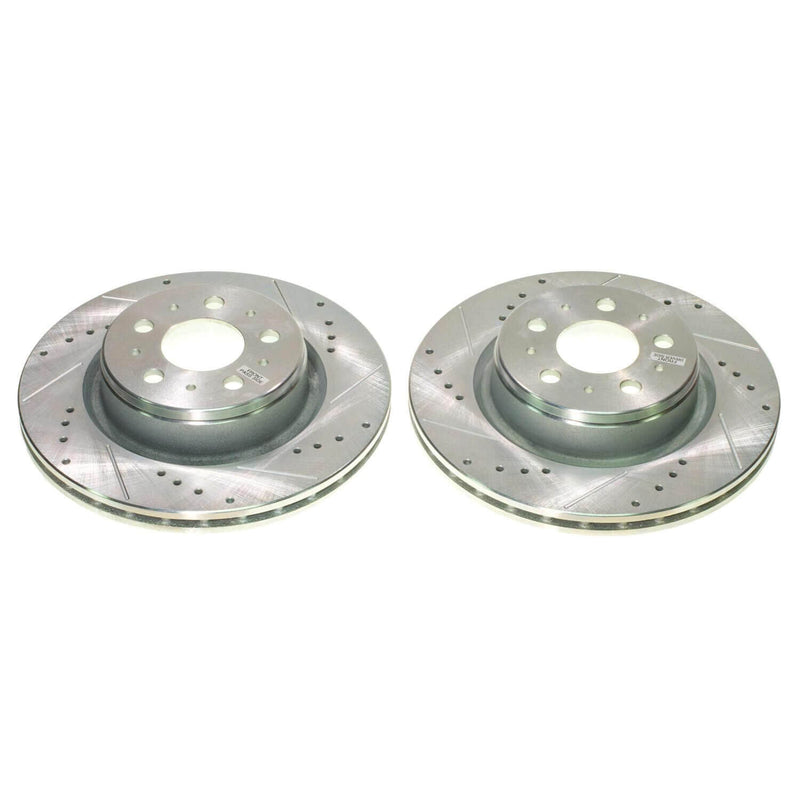 Power Stop AR84006XPR Evolution Vented Drilled And Slotted Front Brake Rotor for 2017 Tesla Model 3 Base, Long Range product image
