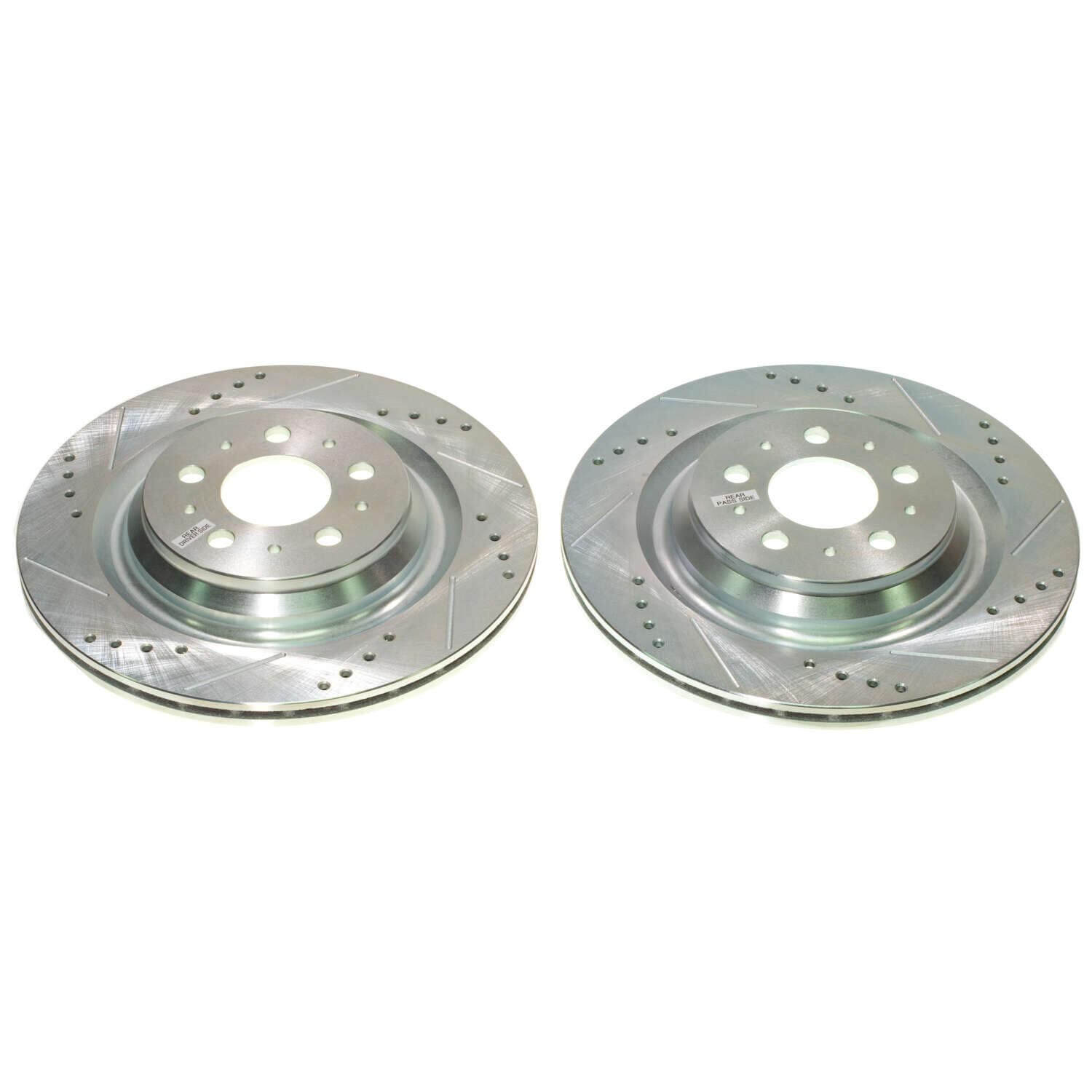 Power Stop AR84007XPR Evolution Vented Drilled And Slotted Rear Brake Rotor for 2017 Tesla Model 3 Base, Long Range product image