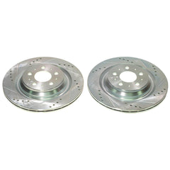 Power Stop AR84007XPR Evolution Vented Drilled And Slotted Rear Brake Rotor for 2017 Tesla Model 3 Base, Long Range product image