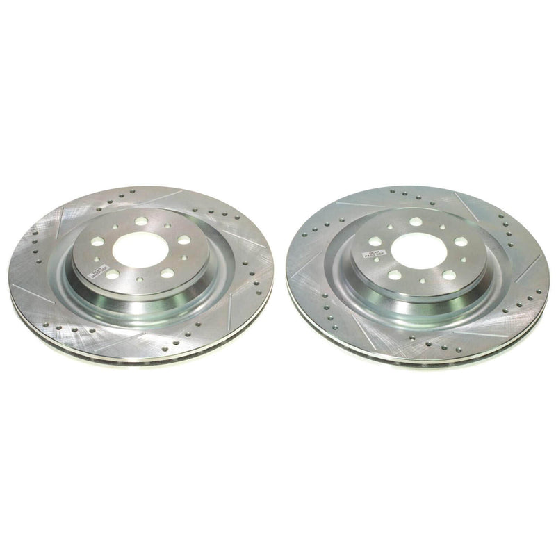 Power Stop AR84007XPR Evolution Vented Drilled And Slotted Rear Brake Rotor for 2017 Tesla Model 3 Base, Long Range product image