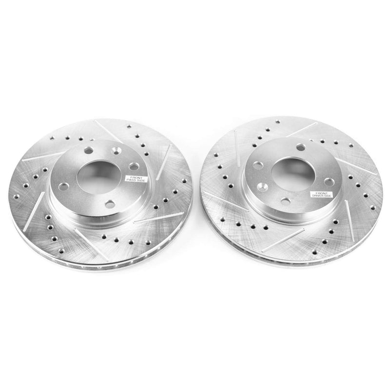 Power Stop AR84101XPR Evolution Performance Vented 1-Piece Drilled And Slotted Front Brake Rotors for 2016 Chevrolet Spark LS, LT product image