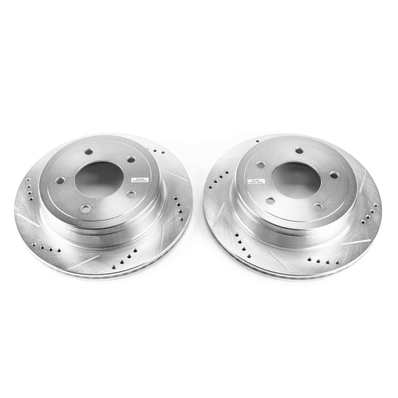 Power Stop AR85112XPR Evolution Performance Vented 1-Piece Drilled And Slotted Rear Brake Rotors for 2004-2005 Ford E-150 Econoline Base product image