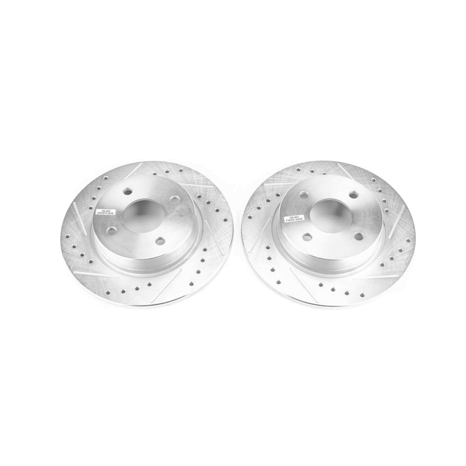 Power Stop AR85192XPR Evolution Performance Solid 1-Piece Drilled And Slotted Rear Brake Rotors for 2018-2021 Ford Ecosport S, SE, Titanium product image