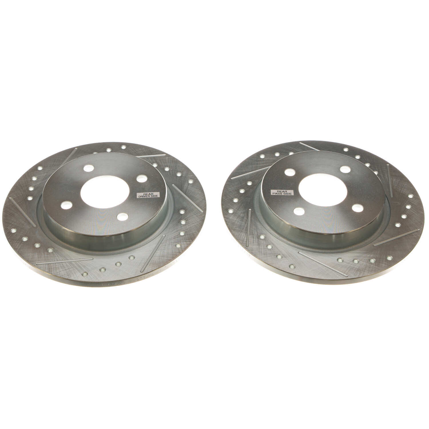 Power Stop AR85193XPR Evolution Performance Solid 1-Piece Drilled And Slotted Rear Brake Rotors for 2018-2022 Ford Ecosport S, SE, Ses, Titanium product image
