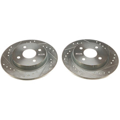 Power Stop AR85193XPR Evolution Performance Solid 1-Piece Drilled And Slotted Rear Brake Rotors for 2018-2022 Ford Ecosport S, SE, Ses, Titanium product image
