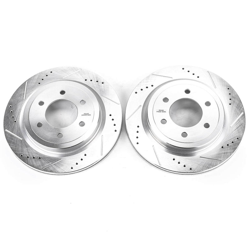 Power Stop AR85195XPR Evolution Performance 1-Piece Drilled And Slotted Rear Brake Rotors for 2018-2019 Ford Expedition Limited, Max Platinum, Max Ssv, Max XLT, Max Limited, Max XL product image
