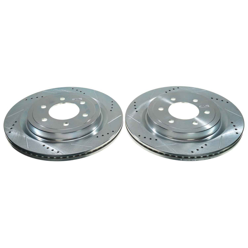 Power Stop AR85209XPR Evolution Performance Vented 1-Piece Drilled And Slotted Rear Brake Rotor for 2021-2023 Ford F-150 King Ranch, Lariat, Limited, Platinum, Police Responder, Raptor, Ssv product image