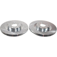 Power Stop AR85212XPR - Evolution Performance Vented 1-Piece Drilled And Slotted Front Brake Rotors vehicle fitment brake part