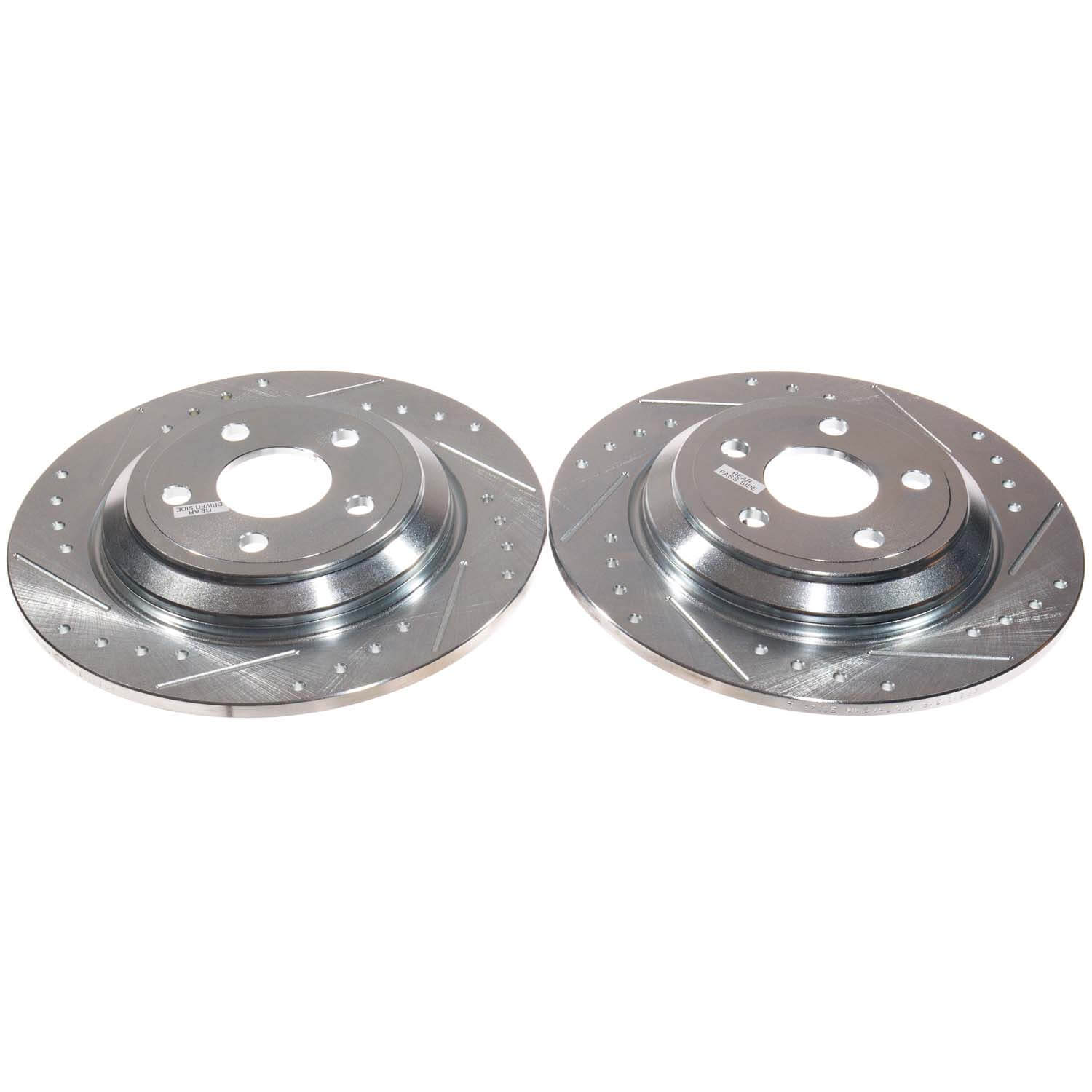 Power Stop AR85213XPR - Evolution Performance Vented 1-Piece Drilled And Slotted Rear Brake Rotors vehicle fitment brake part