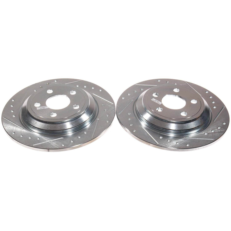 Power Stop AR85213XPR - Evolution Performance Vented 1-Piece Drilled And Slotted Rear Brake Rotors vehicle fitment brake part