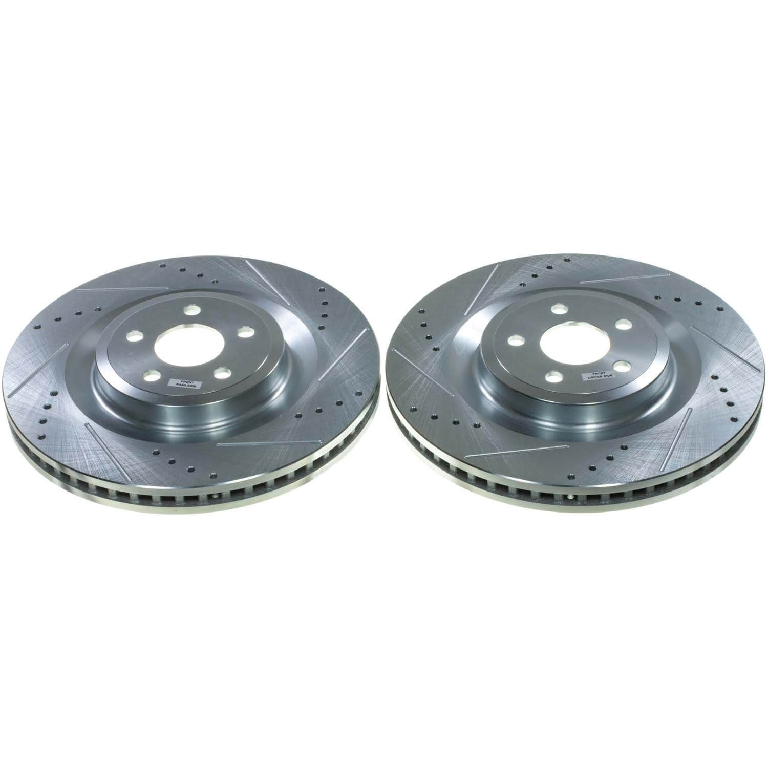 Power Stop AR85219XPR Evolution Performance Vented 1-Piece Drilled And Slotted Front Brake Rotors for 2021 Ford Edge SEL, ST, ST-Line, Titanium All Wheel Drive product image