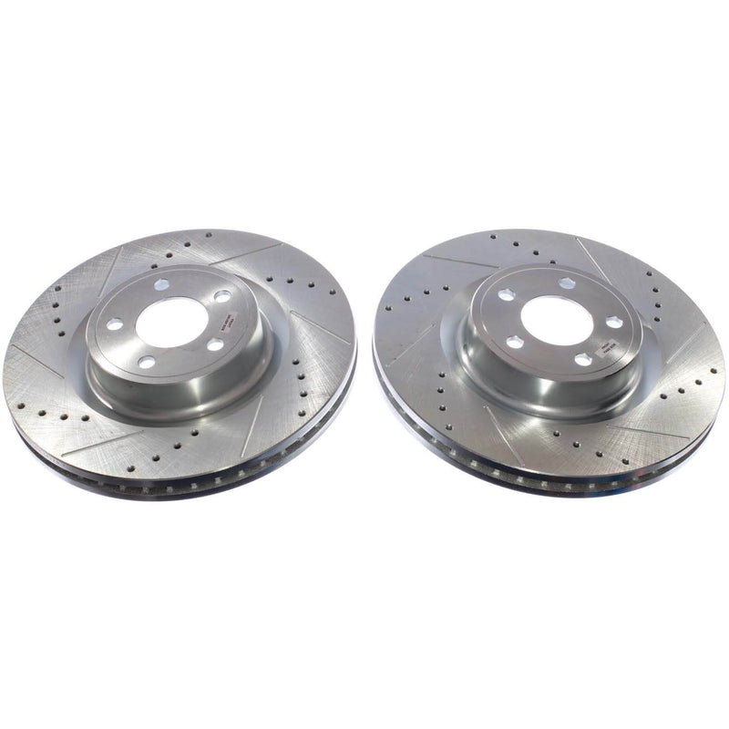 Power Stop AR85220XPR Evolution Performance Vented 1-Piece Drilled And Slotted Front Brake Rotors for 2021-2022 Ford Mustang Ecoboost, Ecoboost Premium, GT, GT Premium, Mach 1 product image