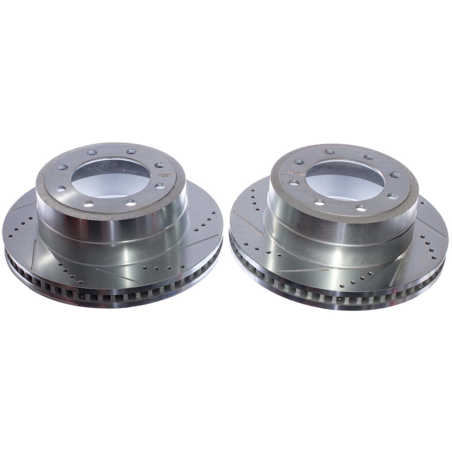 Power Stop AR85224XPR Evolution Performance Vented 1-Piece Drilled And Slotted Rear Brake Rotors for 2023-2024 Ford F-250 Super Duty King Ranch, Lariat, Limited, Platinum, XL, XLT product image