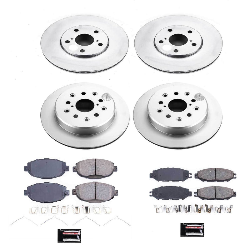 Power Stop CRK1074 Z17 Evolution Front And Rear Brake Kit for 1999-2000 Lexus SC300 product image