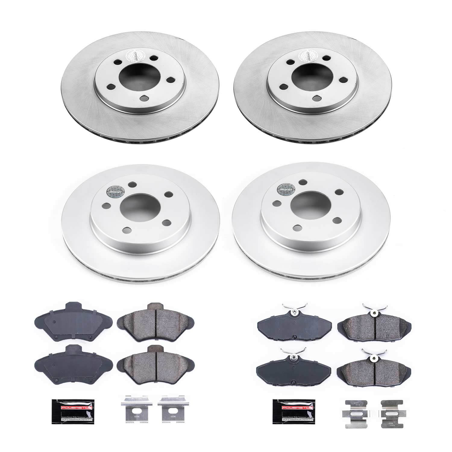 Power Stop CRK1326 Z17 Evolution Front And Rear Pad And Rotor Kit for 1993-1997 Ford Thunderbird Rear Disc product image