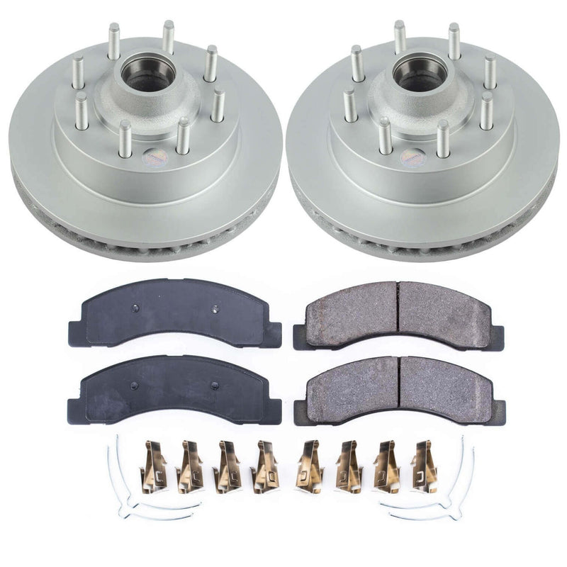 Power Stop CRK1392 Z17 Evolution Front Pad And Rotor Kit for 2003-2005 Ford Excursion Rear Wheel Drive product image