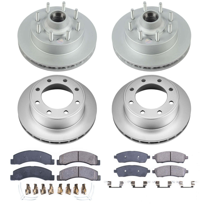 Power Stop CRK1393 Z17 Evolution Front And Rear Pad And Rotor Kit for 2003-2005 Ford Excursion Rear Wheel Drive product image