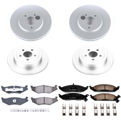Power Stop CRK1677 Z17 Evolution Front And Rear Pad And Rotor Kit for 1995-2000 Dodge Stratus Rear Disc product image