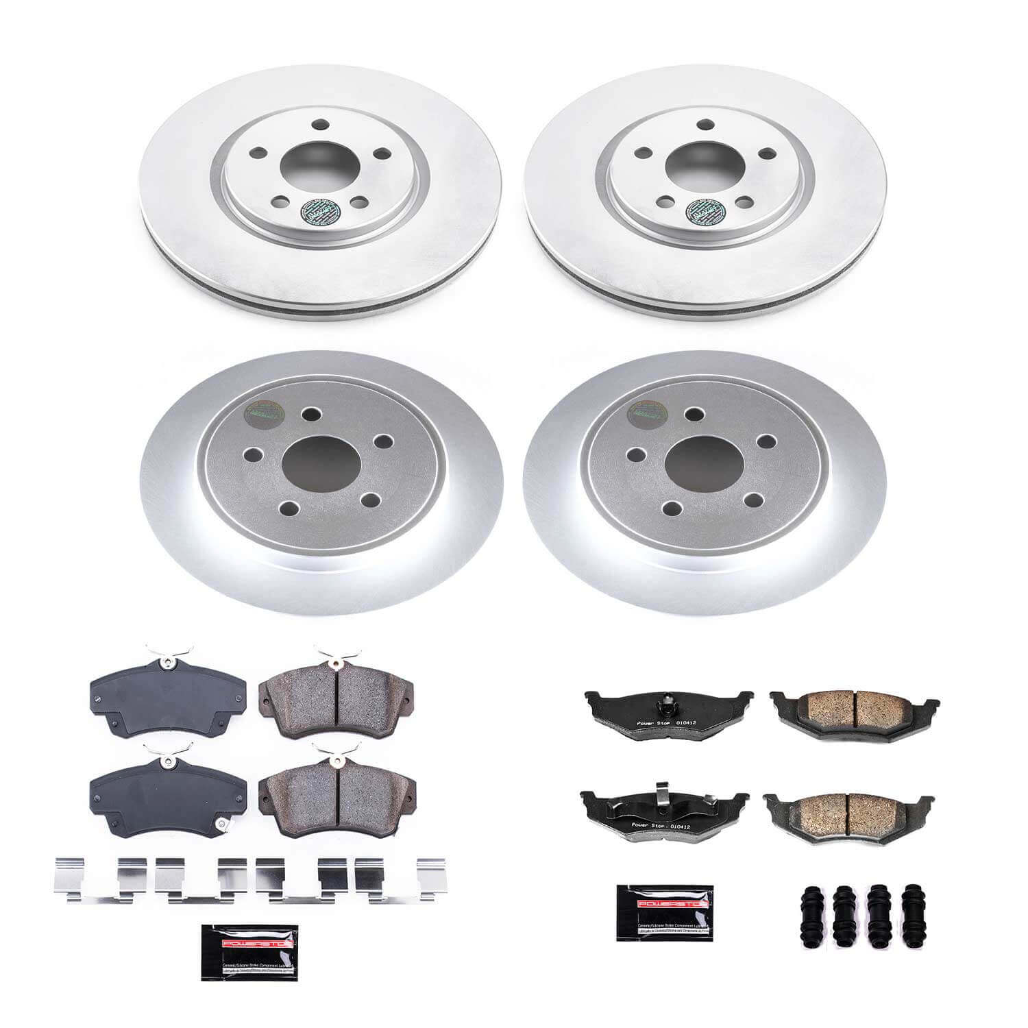 Power Stop CRK1708 Z17 Evolution Front And Rear Pad And Rotor Kit for 2003 Chrysler Pt Cruiser product image