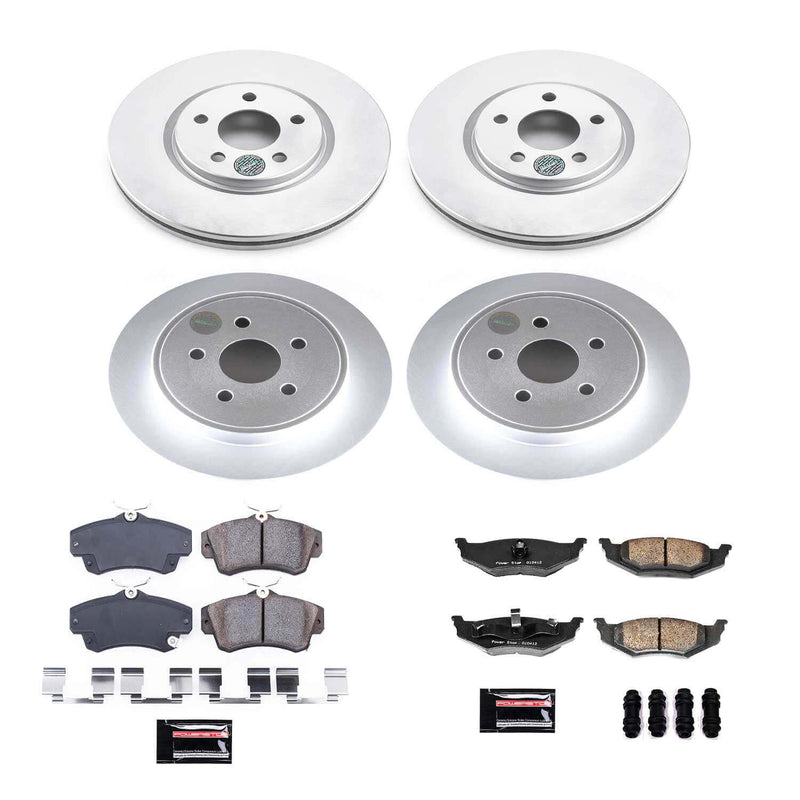 Power Stop CRK1708 Z17 Evolution Front And Rear Pad And Rotor Kit for 2003 Chrysler Pt Cruiser product image