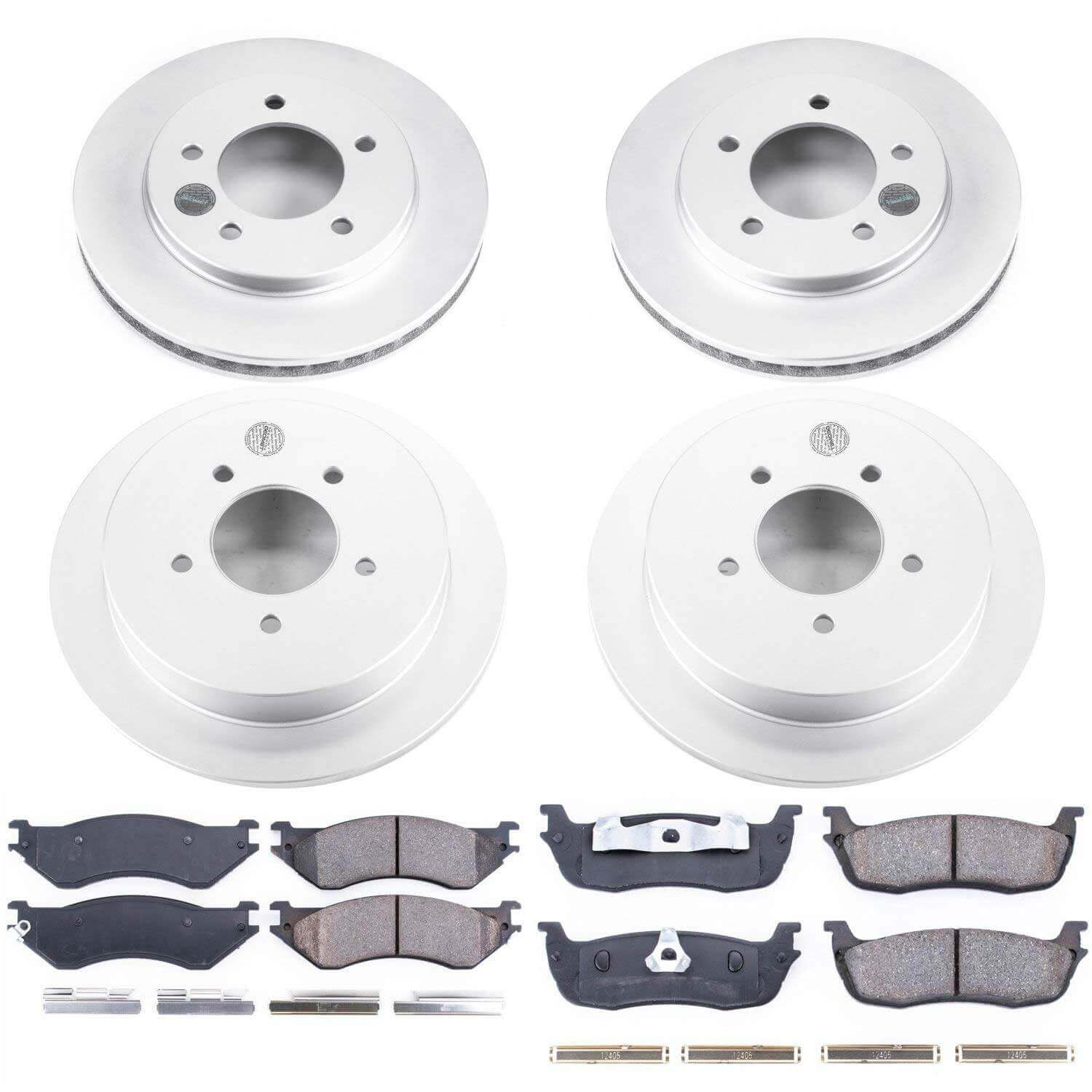 Power Stop CRK1870 Z17 Evolution Front And Rear Brake Kit for 1997-2000 Ford Expedition 4 Wheel Drive product image